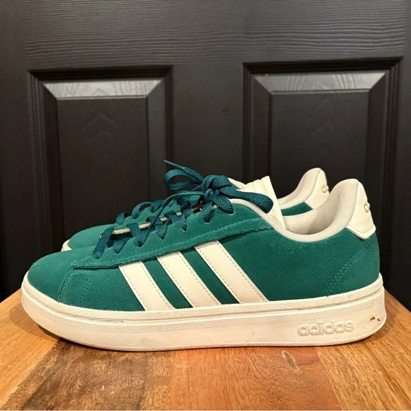 Adidas Grand Court Alpha 00s sneakers - 9 green suede with white stripes - Picture 10 of 11